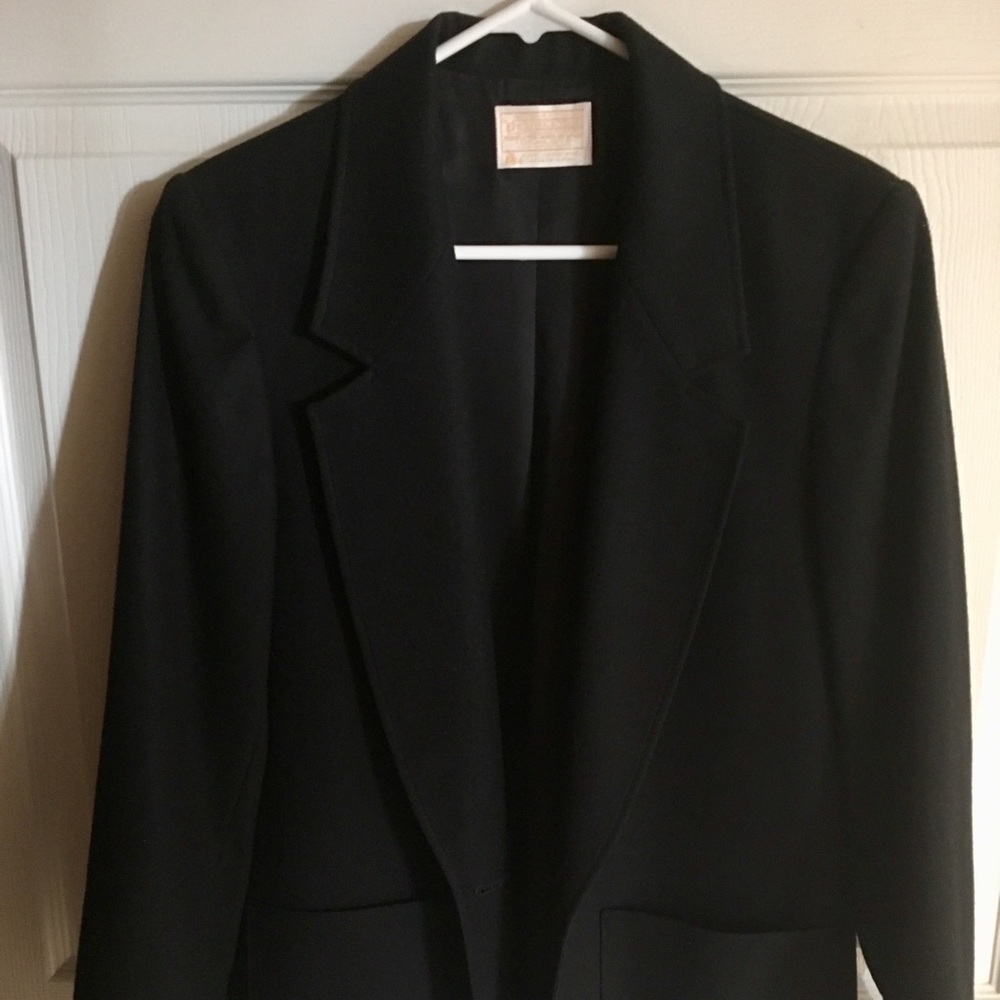 Vintage Pendleton Virgin Wool Black Blazer Jacket